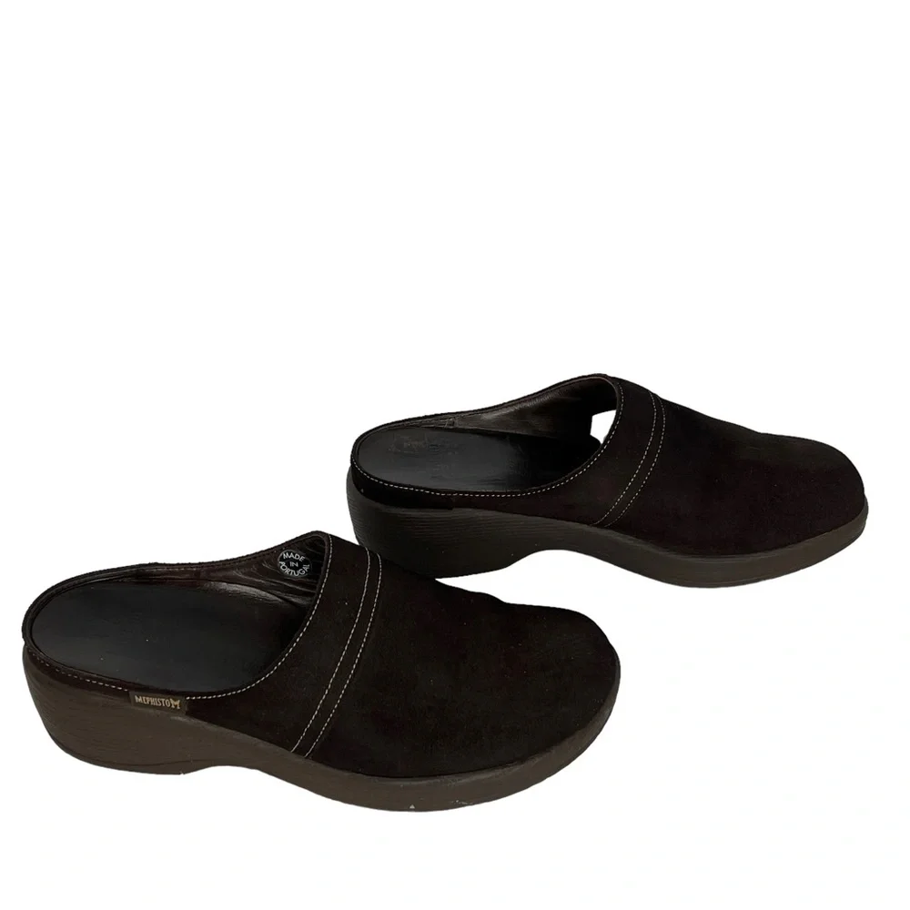 Mephisto Brown Nature Is Future Air Relax Slip On Comfort Mules Clogs Size 7 - Picture 14 of 15